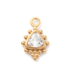 Pendentif zircon triangle serti