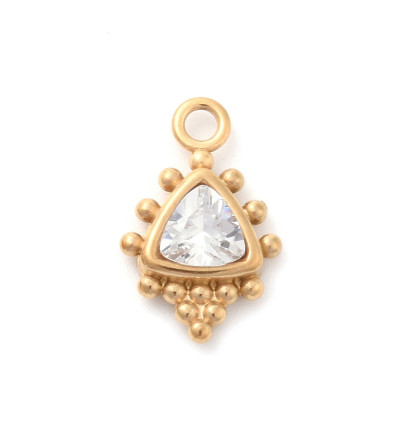 Pendentif pastille inoxydable poinçonnée