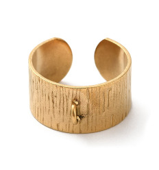 Bague large avec attache soudée en acier inoydable 316L