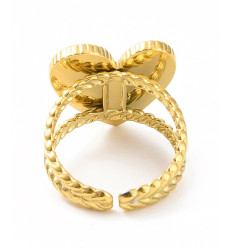 Bague large avec attache soudée en acier inoydable 316L