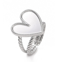 Bague large avec attache soudée en acier inoydable 316L