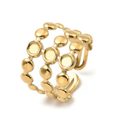 Bague large avec attache soudée en acier inoydable 316L