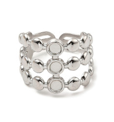 Bague large avec attache soudée en acier inoydable 316L