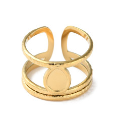 Bague large avec attache soudée en acier inoydable 316L