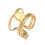 Bague double avec goutte