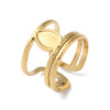 Bague large avec attache soudée en acier inoydable 316L