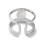 Bague double avec goutte