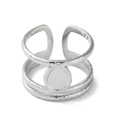 Bague large avec attache soudée en acier inoydable 316L