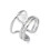 Bague double avec goutte