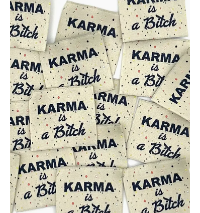 KARMA is a bitch - Étiquette tissée à coudre