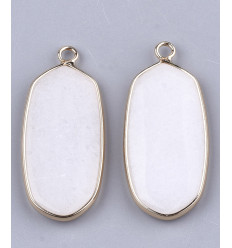 Grand pendentif ovale en pierre