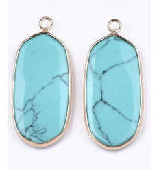 Grand pendentif ovale en pierre