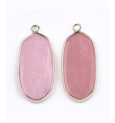 Grand pendentif ovale en pierre