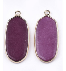 Grand pendentif ovale en pierre