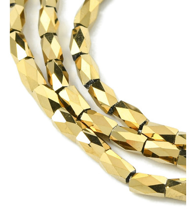 5x3mm - verre électroplaqué - chapelet facette