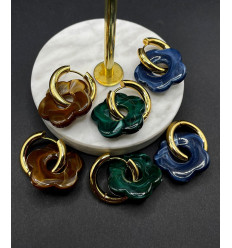 pendentif fleur moyenne en acétate