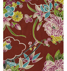 Tissu Sakura on blue by Kokka