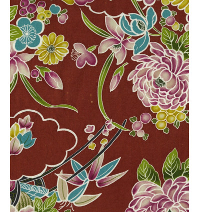Tissu Sakura on blue by Kokka