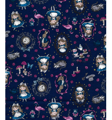 Tissu Sakura on blue by Kokka