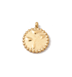 Pendentif médaille martelée