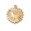Pendentif oeil articulé + zircon vert