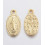 Pendentif ovale vierge inoxydable