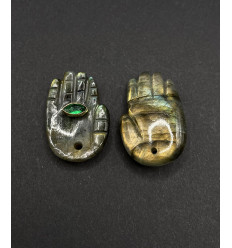 Chapelet Heishi en pierre facettée - fluorite