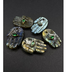Chapelet Heishi en pierre facettée - fluorite