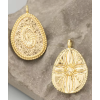 Pendentif oeil articulé + zircon vert