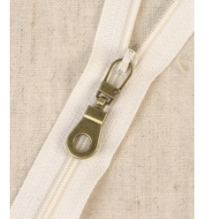 15 cm - zip non séparable lurex