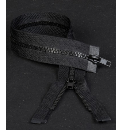 50 cm - zip double curseur séparable blanc