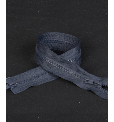 50 cm - zip double curseur séparable marine