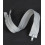 50 cm - zip double curseur séparable blanc