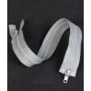 50 cm - zip double curseur séparable blanc
