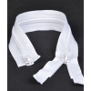50 cm - zip double curseur séparable blanc
