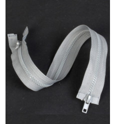 50 cm - zip double curseur séparable blanc