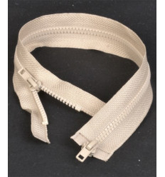 50 cm - zip double curseur séparable gris