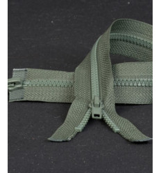 50 cm - zip double curseur séparable marron