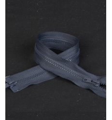 50 cm - zip double curseur séparable marine