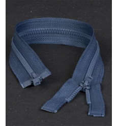 50 cm - zip double curseur séparable marine