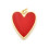 Pendentif grand coeur émaillée