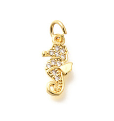 Pendentif hippocampe + zircon