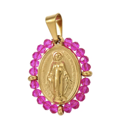 Pendentif pastille inoxydable poinçonnée