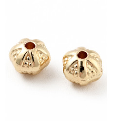 6x4mm - perle intercalaire doré à l'or fin