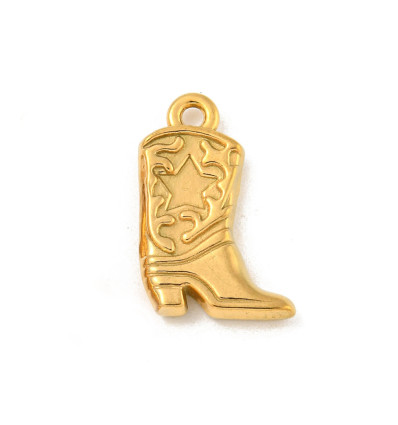 Pendentif oeil articulé + zircon vert