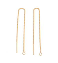 Support rond ondulé brossé pour boucles d'oreilles (2pcs)