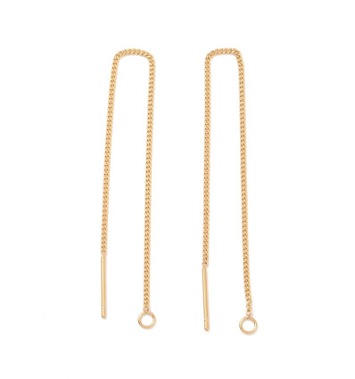 Support rond ondulé brossé pour boucles d'oreilles (2pcs)