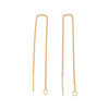 Support rond ondulé brossé pour boucles d'oreilles (2pcs)