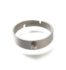 Bague large avec attache soudée en acier inoydable 316L