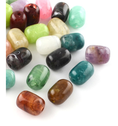 (10pcs) Perle colonne en acrylique 